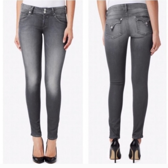 NWT Ladies Grey Gray Mid-Rise Skinny Collin Hudson Jeans Pants 24 (US 0) - Picture 1 of 16